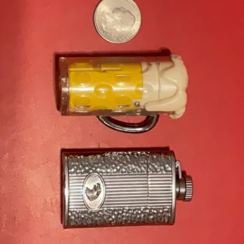 Novelty Beer Mug & Flask Butane Lighters